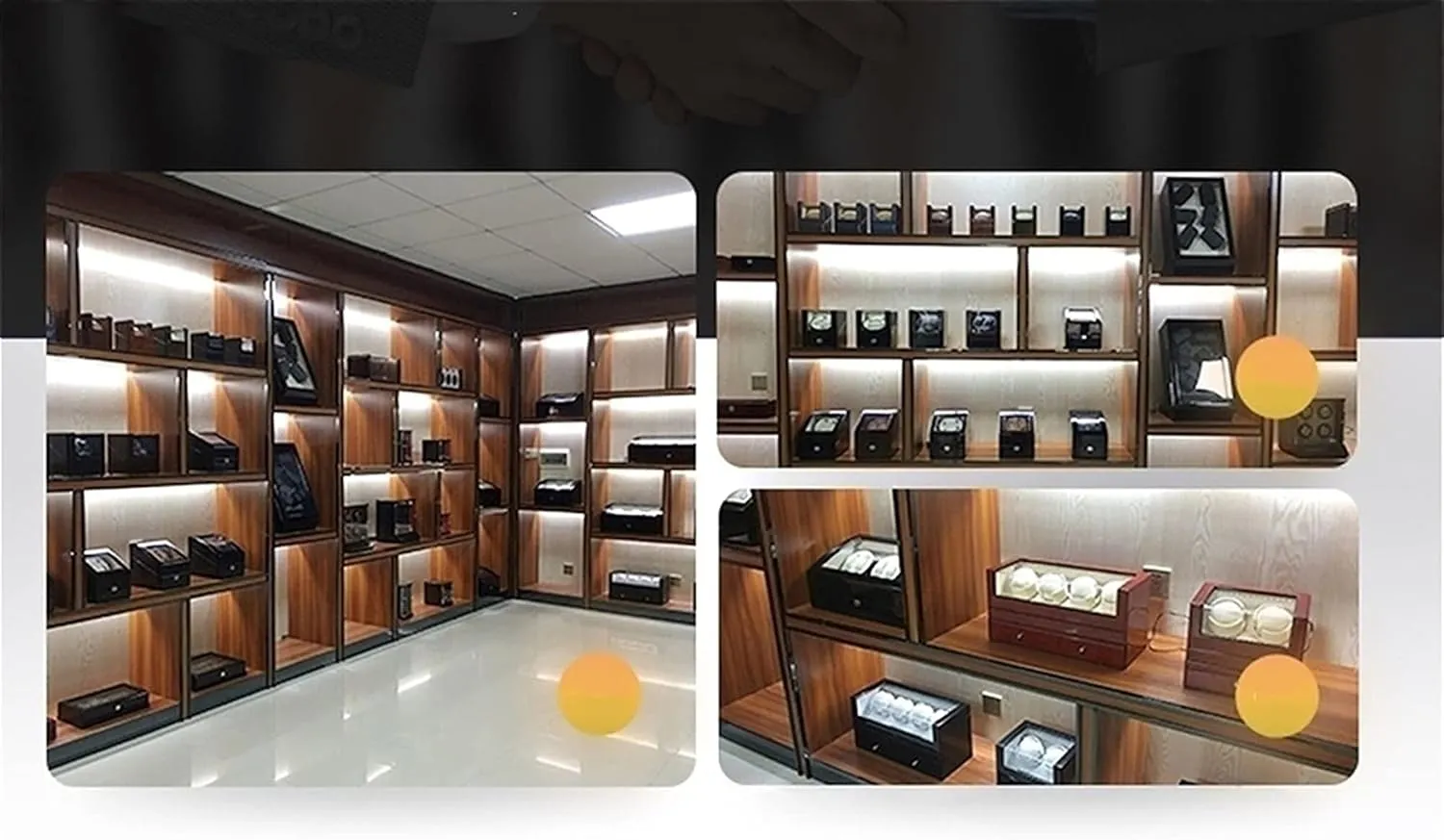 Watch Display Box 6 Automatic Watch Winder With 7 Extra Storages Spaces,Quiet Motors,Flexible Watch Pillows,Luxury Wood Storage Case For Man/Woman'S WatchesFlower Wood milky White-6 7