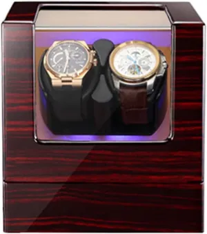 Watch Display Box High End Double Watch Winder with Quiet Japanese Mabuchi Motor Watch Winder Display Box with Memory Latex Watch Pillow Piano Paint Exterior Fit Lady and Man Automatic Watches
