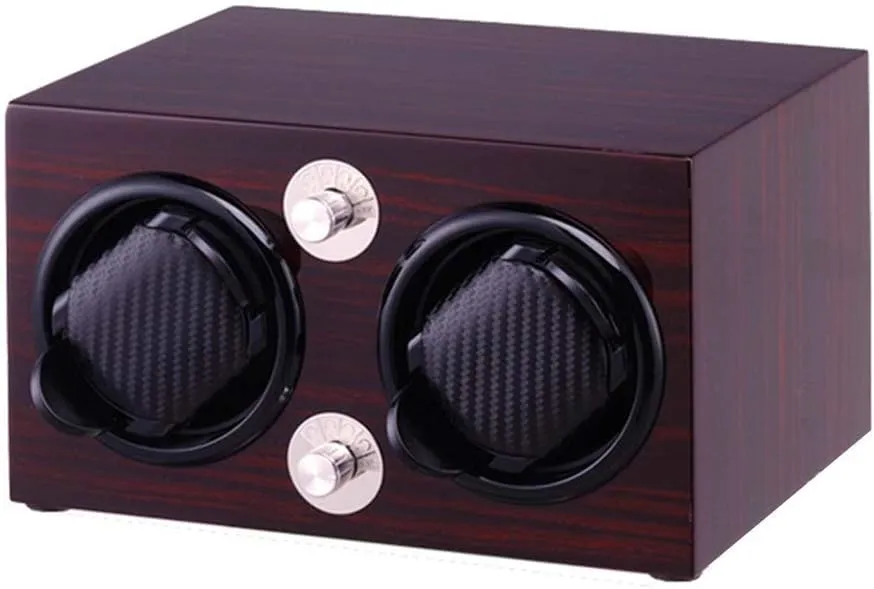 Watch Winder, 2 Automatic Winding Watch Winder, Wooden Mechanical Watch Winder, AntiMagnetic HighEnd Watch Display Box Box