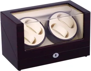 Watch Winder Box Automatic Watch Winder Box Watches Automatic Watch Winder Box with 4 Winder Positions 4 Modes Wood Shell Watches Automatic Watch Winder Box Wooden Storag
