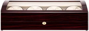 Watch Winder Box, Piano Paint Wood Finish with PU Leather Interior 8 Automatic Watch Storage Display Box (Color : B)