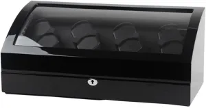 Watch Winder for 8 Watches  8 Storages Large Capacity Watches Display Box with Led Lights Soft Flexible Watch Pillows Super Quiet Motor Fit Lady and Man Watches,Black a-8 8