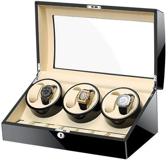 Watch Winders, Automatic Wood Watch Winder Display Box 6 7 Storages,Watch Winder Box for Men,Women's Jewelry Box/Watch Box Watch Winder (D A)