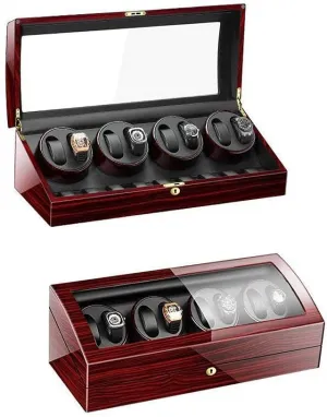Watch Winders, Watch Winder Box for Men 8 9 Leather Storages,Automatic Wood Watch Winder Display Box,Women's Jewelry Box/Watch Box