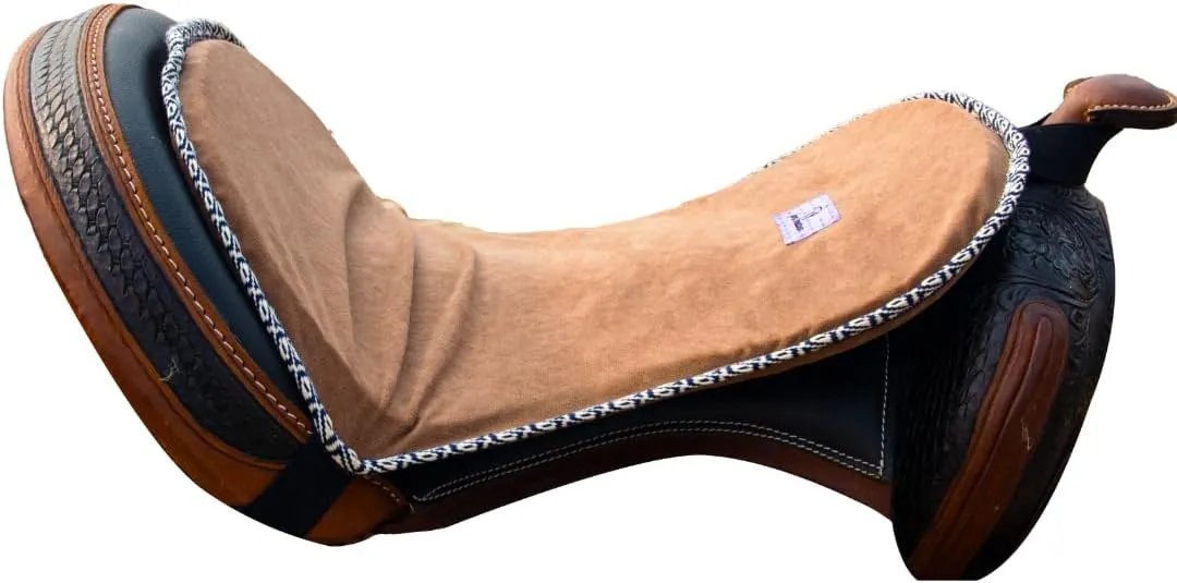 Western Saddle Seat Saver - Cushioned Saddle Pad for Shock Absorption, Breathable & Moisture-Wicking, Secure Fit, Durable Saddle Seat Saver for Comfortable Riding