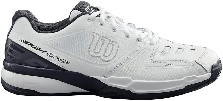 Wilson Unisex Rush Comp Ltr Tennis Shoe, White Ebony, 10
