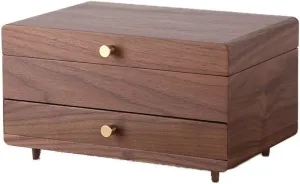 Women's Solid Wood Jewelry Box Large Capacity Wooden Jewelry Box Drawer-Style Jewelry Storage Box New Year Gift
