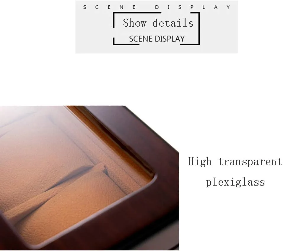 Wooden Watch Storage Box, Mechanical Watch Storage Box, Watch Display Box, Large-Capacity homewatch Box with Lock