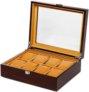 Wooden Watch Storage Box, Mechanical Watch Storage Box, Watch Display Box, Large-Capacity homewatch Box with Lock