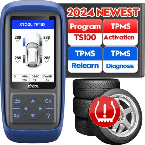 XTOOL TP150 TPMS Programming Tool, 2025 TPMS Relearn Tool, Activate/Relearn All Known TPMS Sensors, Program XTOOL TS100 Sensors (315/ 433MHz), TPMS Reset/Diagnosis