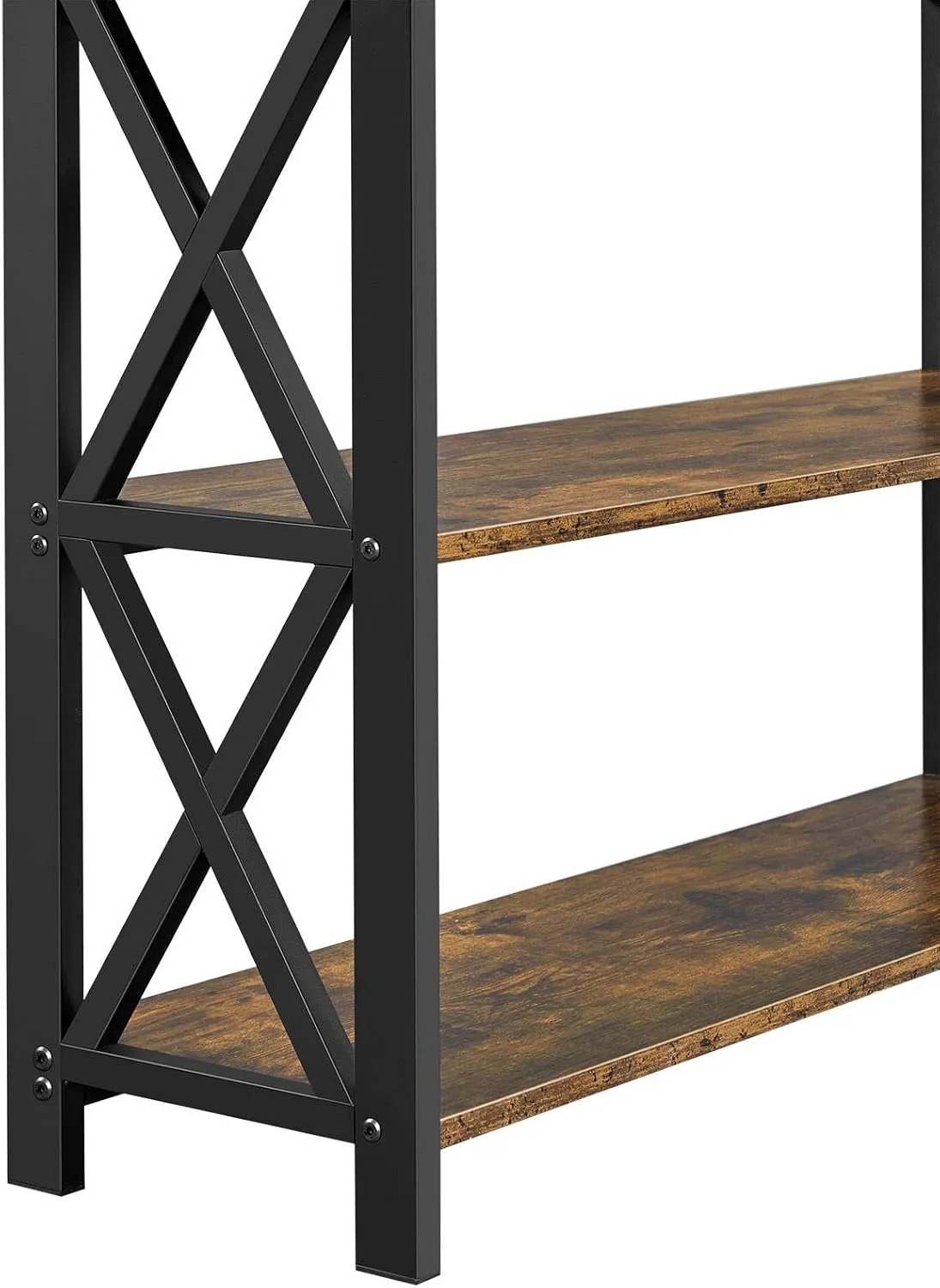 Yaheetech TV Stand with Power Outlets, Entertainment Center with Drawer, Media Console Table for TV up to 45 inch with Storage Shelf for Bedroom/Living Room/Hallway, Metal Frame, Rustic Brown