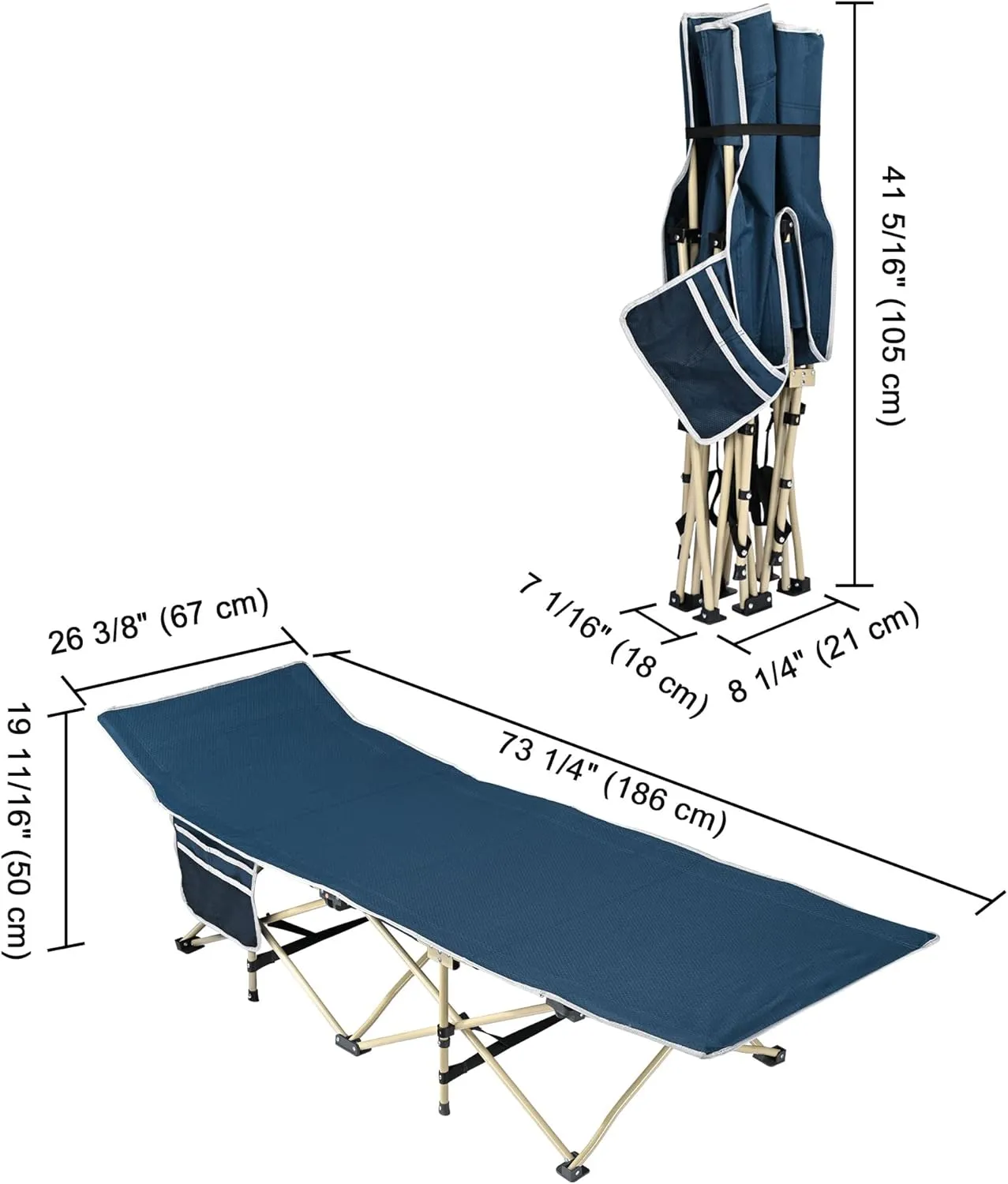 Yescom Potable Collapsible Camping Cot Bed Carry Bag for Travel Home Office Nap Outdoor