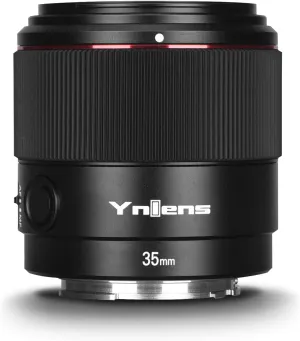 YONGNUO YN35mm F2S DF DSM Auto Focus Wide Angle Prime Lens for Sony, F2 Large Aperture Full Frame APS-C for Sony E Mount Camera Black