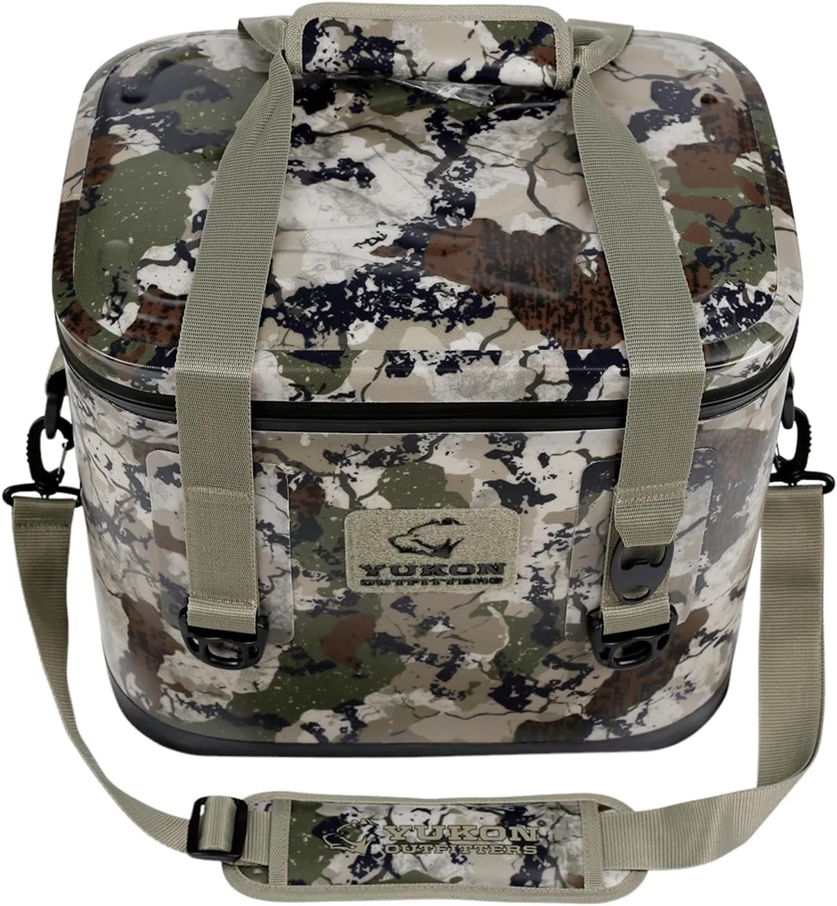 Yukon Outfitters 30 Can Tech Cooler Bag, 54-Liter Durable TRU Welded Leakproof Insulated Outdoor Camping Boating Meal & Drink Lunchbox w/Airtight Zippers, Padded Carry Handle & Shoulder Strap