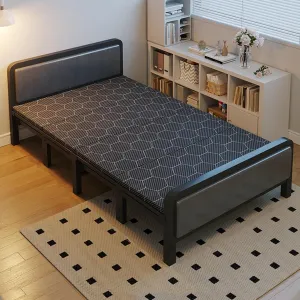 YVYKFZD 2 Person Folding Camping Cot, Portable Camping Bed for Adults, Comfortable Sleeping Cots, Supports 330 lbs, for Tent Office Outdoor Travel (Color : Black 2, Size : 190x120x77cm)