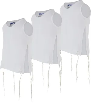 Zion Judaica Quality Boys Tzitzit Undershirt Kids Fine Cotton Certified Kosher T-Shirt Tzitzis Sweat Free Camp Talit Katan