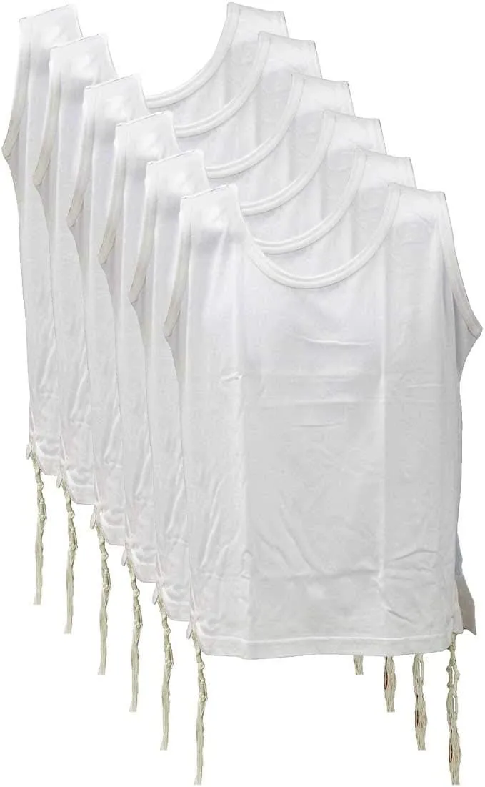 Zion Judaica Quality Boys Tzitzit Undershirt Kids Fine Cotton Certified Kosher T-Shirt Tzitzis Sweat Free Camp Talit Katan